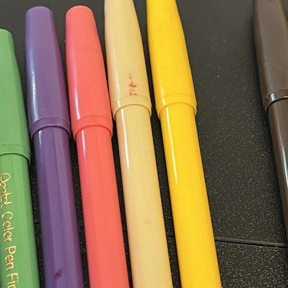 Vintage PENTEL Assorted Colors Pens Fine Point Markers Original S360 Taiwan 13